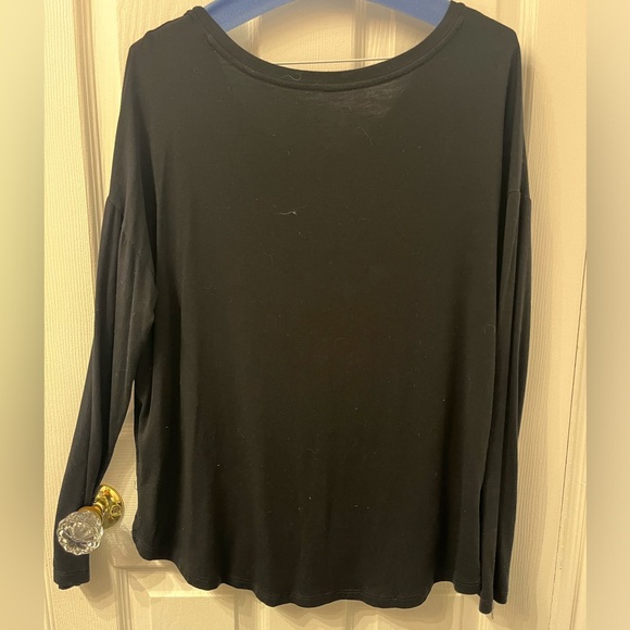 Mossimo Supply Co Black V-Neck Long Sleeve Top - Picture 7 of 7